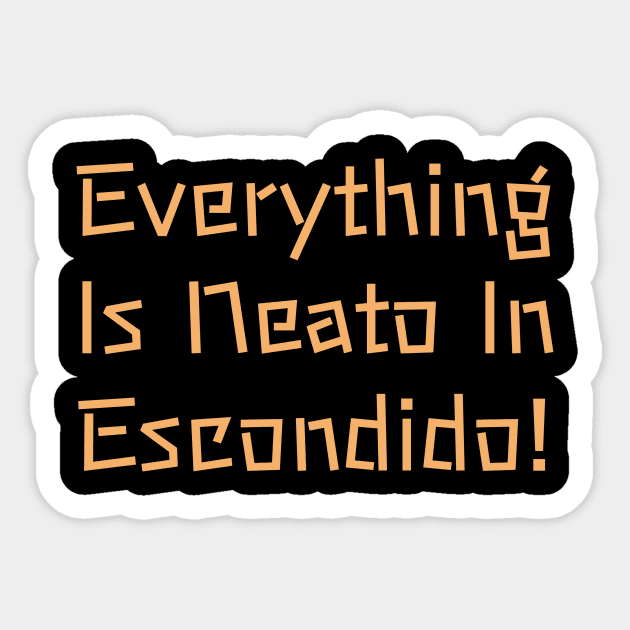 Everything  Is Neato In  Escondido! Beige logs Sticker by GBINCAL